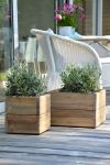 In den verschiedenen Größen lassen sich die Pflanzkästen MINI GARDEN CONTAINER von Jan Kurtz harmonisch miteinander kombinieren und nach Lust und Laune gestalten Jan Kurtz - MINI GARDEN CONTAINER Pflanzkasten aus Teakholz für die Terrasse