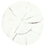 Sitzfläche von Holzstamm Hocker in Esche weiß lackiert - BLOCK von Jan Kurtz