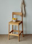 FORM & REFINE - BLUEPRINT BAR CHAIR Barstuhl aus Eichenholz mit Lehne
