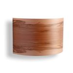 halbrunde Wandleuchte aus Holz in Satin Nussbaum - CORTEX von LeuchtNatur