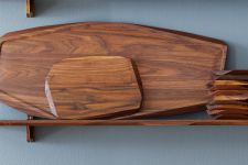 Elegantes Frühstücksbrett LUNCHBOARD von Noyer aus Nussbaum Elegantes Servierbrett Frühstücksbrett aus Nussbaum - LUNCHBOARD von Noyer