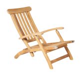Der Deckchair VICTORIA von Traditional Teak besteht aus zwei Teilen: Das komplementäre Fußteil lässt sich mit wenigen Handgriffen entfernen Deckchair aus Teak - Liegestuhl VICTORIA von Traditional Teak