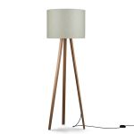 Stehleuchte dimmbar in Eiche natur mit Lampenschirm aus Filz in naturweiß - LUCA STAND HIGH von maigrau