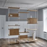 Modernes Regalsystem SHELVING SYSTEM von Moebe aus Holz und Metall  SHELVING SYSTEM von Moebe - modulares Regalsystem aus Holz und Metall