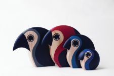 bunte Holzfiguren Vögel - DISCUS von Architectmade