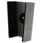 Wandhalter aus santiniertem Edelstahl mit schwarzem Filz - schonende Aufhaengung für Schneidebretter