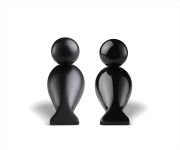 Kay Bojesen LOVEBIRDS - unzertrennliche Vögel aus Holz in Buche, schwarz lackiert