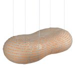 Große Design Hängeleuchte CLOUD aus Bambus von David Trubridge in der Farbe Orange große Design Hängeleuchte aus Bambus orange - CLOUD von David Trubridge