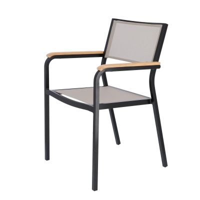 Gartenstuhl aus Aluminium und Holz LUX ALU von Jan Kurtz HolzDesignPur