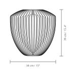 Technische Zeichnung der Hängeleuchte mit Holzlamellen CLAVA WOOD von UMAGE