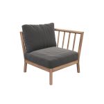 Endmodul des Outdoor Loungesofas TRADITION von Skagerak by Fritz Hansen in Chacoal Outdoor Loungesofa Zwischenmodul Tradition Skagerak by Fritz Hansen
