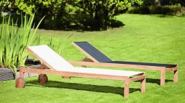 Design-Sonnenliege aus Holz - Relax-Gartenliege SONOMA von Jan Kurtz Gartenmöbel