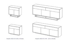Modelltypen vom Sideboard LINEA von vitamin design