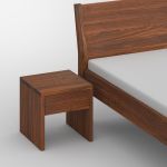 Der Nachttisch MENA aus Holz mit praktischem Auszug in Nussbaum geölt von vitamin design Nachttisch massiv Holz in Nussbaum geölt MENA von vitamin design