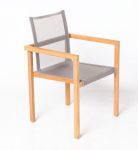 Stapelstuhl NOAH aus Teakholz in Taupe 