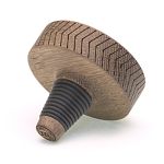 Moderner Flaschenverschluss BOOZE PLUG (Crinkles) von The Oak Men aus geräuchertem Eichenholz Flaschenverschluss aus Holz - BOOZE PLUG CRINKLES von The Oak Men
