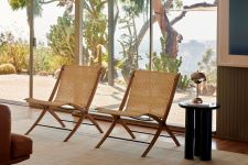 Sessel aus Holz und Rattan X HM10 von &tradition