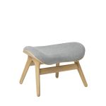 Fußhocker für Lounge Sessel aus Holz in Eiche mit Sterling Bezug - A CONVERSATION PIECE TALL von UMAGE
