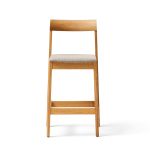 gepolsterter Barstuhl aus Eichenholz mit Rückenlehne - BLUEPRINT BAR CHAIR von FORM & REFINE