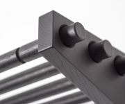 moderne Garderobe mit Hutablage in Eiche schwarz - MOODRACK von Roon & Rahn