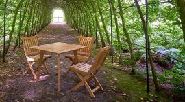 Gartentisch aus Holz quadratisch 120x120cm 90x90cm - LUNA von Traditional Teak