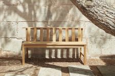 Design Gartenbank aus Teak 2-Sitzer - PLANK BENCH von Skagerak