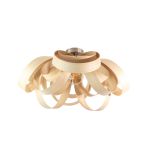 Moderne Deckenleuchte SKIPPER von Tom Raffield aus handgebogenem Holz in Esche  Tom Raffield moderne Deckenleuchte SKIPPER FLUSH aus Holz in Esche