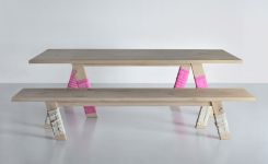 Sitzbank massiv Holz in Eiche gekalkt GO von vitamin design