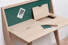 Schreibtisch im schmalen Design mit Aufbewahrung COMPASS von Drugeot Manufacture