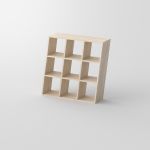 Das Massivholz-Regal PISA von vitamin design in der Variante Eiche gekalkt 3 x 3 Holzregal Raumteiler in Eiche gekalkt 3x3 PISA von vitamin design