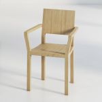 TAU A von vitamin design Holzstuhl mit Armlehne in Eiche roh