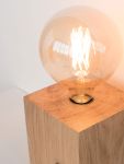 Rio Lindo ELECTREE - Tischleuchte mit Holzfuß und großer Glühbirne