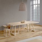 Design Esstisch aus massivem Holz in Eiche, weiss geölt - MARGO von vitamin design