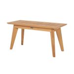 Kleine Gartenbank LUNA aus Teakholz ohne Lehne von Traditional Teak (90 cm) LUNA BENCH von Traditional Teak - Gartenbank aus Teakholz ohne Lehne - 90 cm