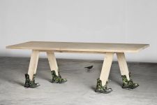 Der dynamische Massivholztisch GO von vitamin design - Abbildung in Eiche gekalkt Massivholztisch in Eiche gekalkt GO von vitamin design