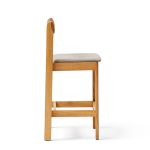 gepolsterter Barstuhl aus Holz mit Rückenlehne - BLUEPRINT BAR CHAIR von FORM & REFINE