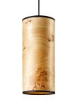 Moderne Pendelleuchte NUX von LeuchtNatur aus Holzfurnier in Pappel Maser Esstisch Pendelleuchte in Pappel Maser NUX von LeuchtNatur