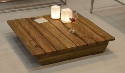 NEWPORT - quadratischer Beistelltisch 90 x 90 cm