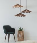 Ausgefallene Pendelleuchten QUILL aus Eichenholz und Walnussholzfurnier Pendelleuchte aus Eiche und Pendelleuchte aus Walnuss von Tom Raffield - QUILL