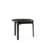 Runder Wohnzimmertisch aus Holz dunkel lackiert mit einem Durchmesser von 50 cm - PASSAGE LOUNGE TABLE von Audo Copenhagen