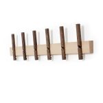 Schlichte Garderobenleiste RECES aus Eiche von Roon & Rahn mit 6 Haken (78 cm) Reces von Roon & Rahn - Garderobenleiste aus Eiche mit Haken