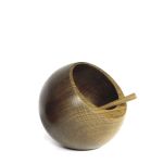 kleine Salzschale mit Löffel in Eiche geräuchert LOLEC von uccellino