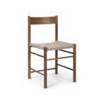Shaker Stuhl F CHAIR von Brdr. Krüger aus geräucherter Eiche mit Sitzfläche aus Leinengeflecht Stuhl mit Geflecht in Eiche, geräuchert mit Leinengeflecht - Brdr. Krüger F CHAIR