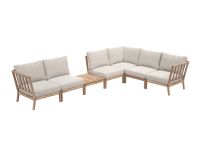 Outdoor Loungesofa TRADITION von Skagerak by Fritz Hansen bestehend aus zwei Endmodulen, einem Eckmodul, drei Zwischenmodulen und einem Loungetisch Outdoor Loungesofa Ecksofa Zwischenmodul Tradition von Skagerak by Fritz Hansen