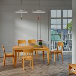 Der moderne Ausziehtisch CONVERTO von vitamin design - hier in der Ausführung aus ameriskanischem Kirschbaum moderner Ausziehtisch in amerikanischer Kirschbaum, massiv - CONVERTO von vitamin design