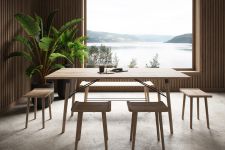 klappbarer Esstisch aus Holz im dänischen Design - SCALA DINING TABLE von by Wirth