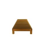 Verstellbare Gartenliege aus Holz flach KORFU von Jan Kurtz