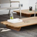 Gartencouchtisch NEWPORT von Jan Kurtz - flacher Gartentisch aus Teakholz