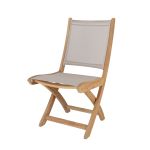 Klappstuhl JUMP Teakholz Klappstuhl mit Batyline Bezug in taupe JUMP von Jan Kurtz