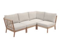 Outdoor Loungesofa TRADITION bestehend aus einem Endmodul, zwei Zwischenmodulen und einem Eckmodul von Skagerak by Fritz Hansen Outdoor Loungesofa Ecksofa Tradition Skagerak by Fritz Hansen